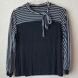20W Black and White Striped Top